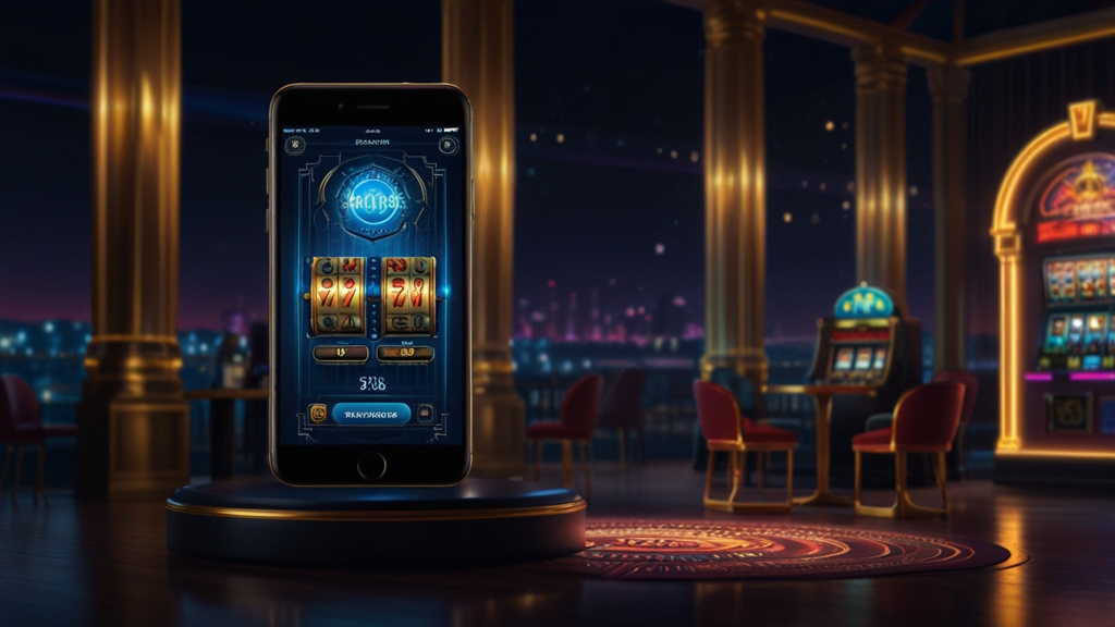 Mobile casino login screen glowing on a smartphone at night